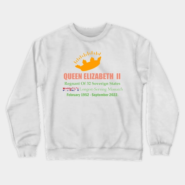 Queen Elizabeth ll Crewneck Sweatshirt by Proway Design